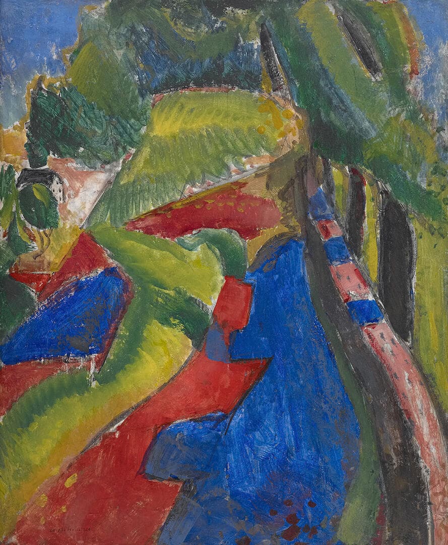 Fauve Landscape with Red and Blue