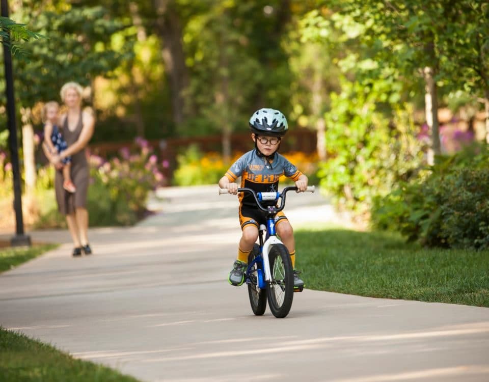 Bicycling on Crystal Bridges Trail