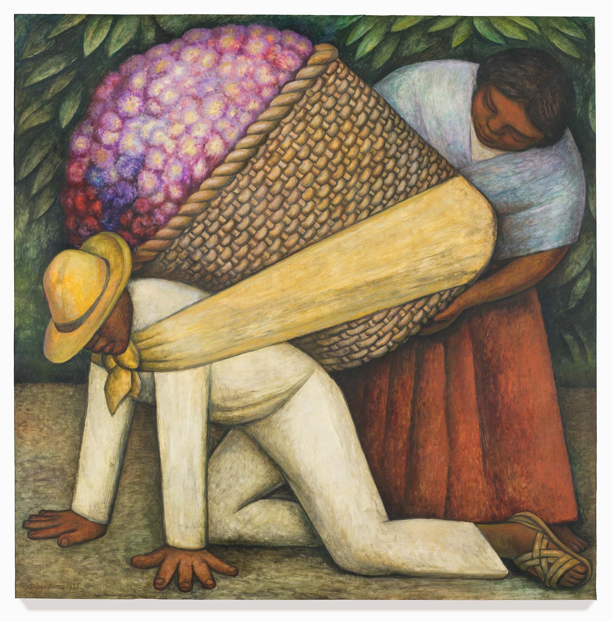 Diego Rivera, The Flower Carrier, 1935 oil and tempera on masonite; 48 × 47 3/4 in. (121.92 × 121.29 cm) San Francisco Museum of Modern Art, Albert M. Bender Collection, gift of Albert M. Bender in memory of Caroline Walter © Banco de Mexico Diego Rivera & Frida Kahlo Museums Trust, Mexico, D.F. / Artists Rights Society (ARS), New York photograph: Katherine Du Tiel